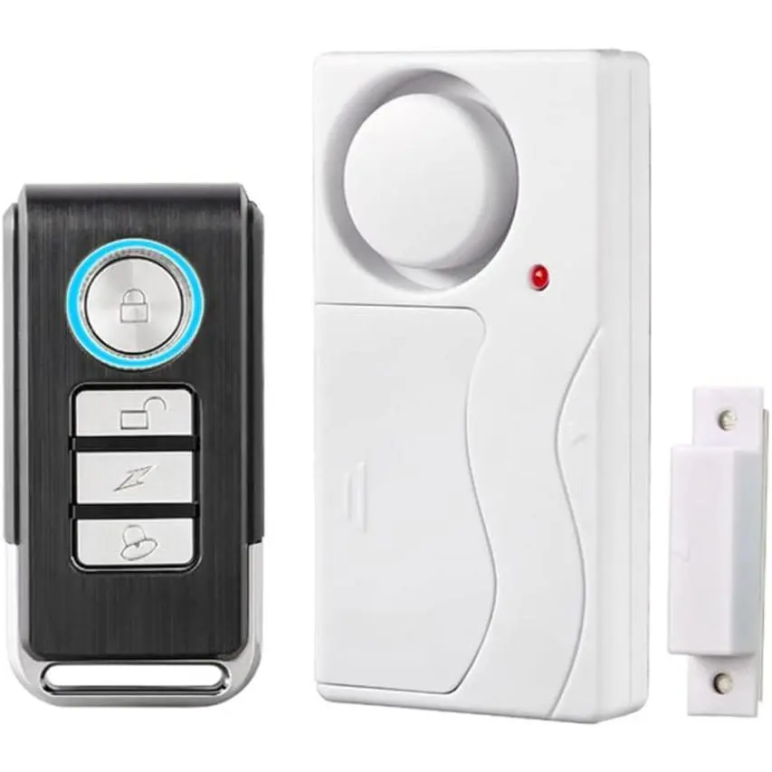 Door Alarms with Remote, Window  for  Safety, 1 Pack |  Door  Sensor Door Alarms For Pool Safety Apartment When Opened   Alarma Para Puertas De Casa