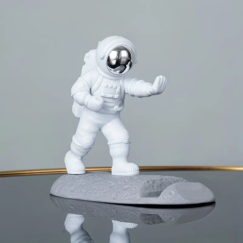Creative Astronaut Desktop Phone Stand, Office Decorative Holder, Unique Design for Desk Organization, Perfect Gift for Tech Enthusiasts