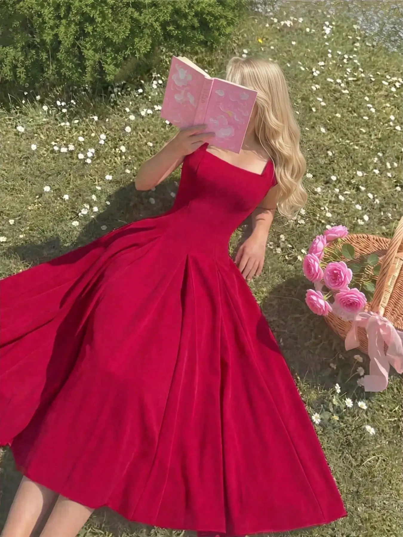 Women's Solid Color Princess Line Split Dress, Elegant Sleeveless Long Dress, Fashionable for Valentine's Day, Christmas, Wedding, Party, Chic