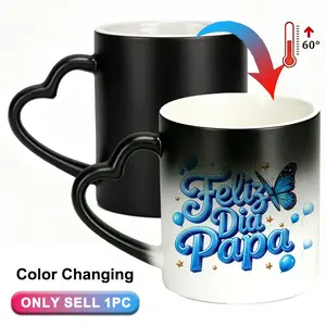 Magical Color Changing Coffee Mug for Dad – Funny Heat Sensitive Ceramic Tea Cup, Reveals Hidden Message, Ideal Birthday Gifts, Christmas Gift, Father's Day Gift for Dad
