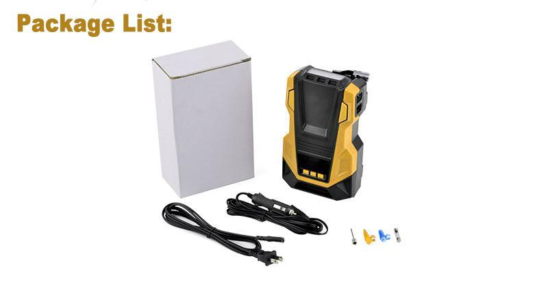 AC/DC 12V  Portable Compressor Electric Car Compressor with LED Car Tyre Inflator Pump Dual-Purpose Suitable for Car Motorcycle
