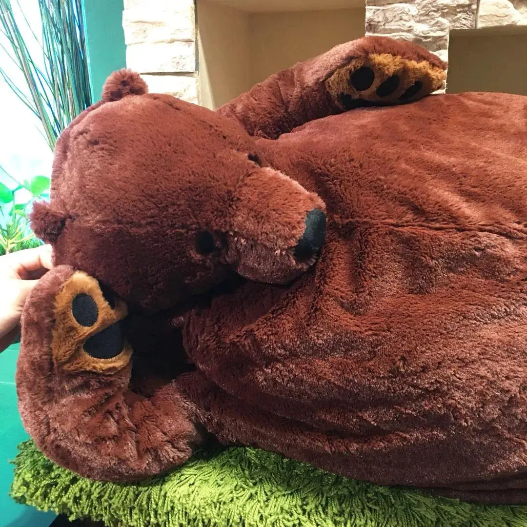 40cm -100cm simulation DJUNGELSKOG Brown Bear Giant Plush Bear Toy Stuffed Animals Soft Cushion Girl Kids Birthday Gift