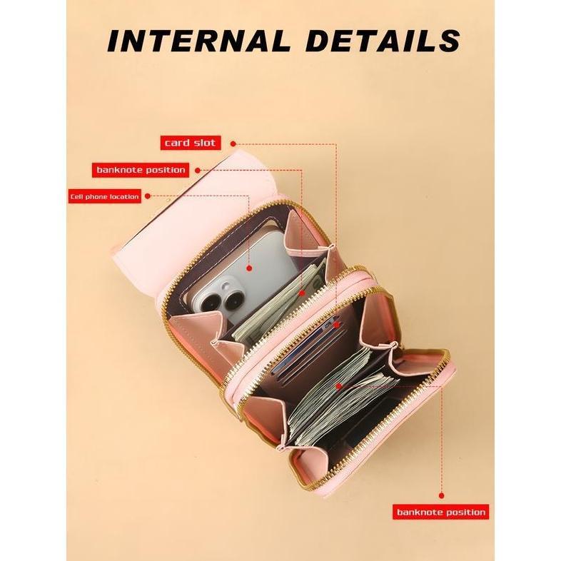 2026 Trendy Minimalist Elegant Women's Touchscreen Crossbody Phone Wallet - Multi-Card Slots & Coin Pouch | Adjustable Strap Water-Resistant | Shopping/Travel Multiple Colors Must-Have 2026 Trendy Minimalist Elegant Women's Touchscreen Crossbody Phone Wallet - Multi-Card Slots & Coin Pouch | Adjustable Strap Water-Resistant | Shopping/Travel Multiple Colors Must-Have
