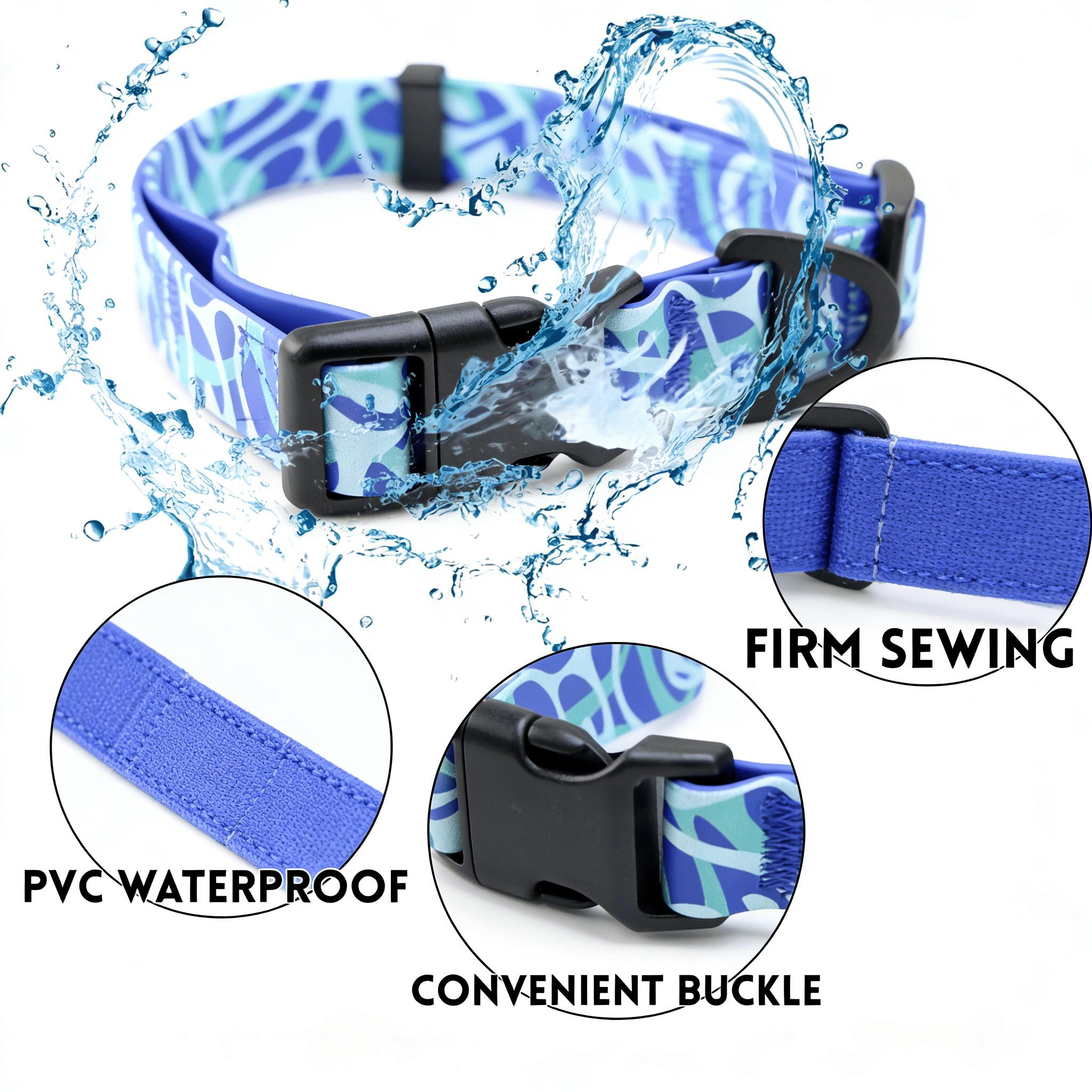 Trendy Waterproof Dog Leash & Collar Set - Heavy Duty PVC for Ultimate Pet Comfort swivel freedom harness