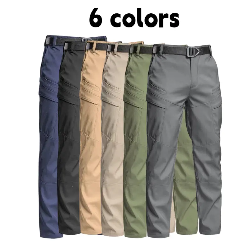 Men's Classic Straight Leg Chinos Pants - Casual Loose Fitting, Relaxed Flat-Front Cotton-Elastane Basics, Chic Trousers for Office & Daily Wear