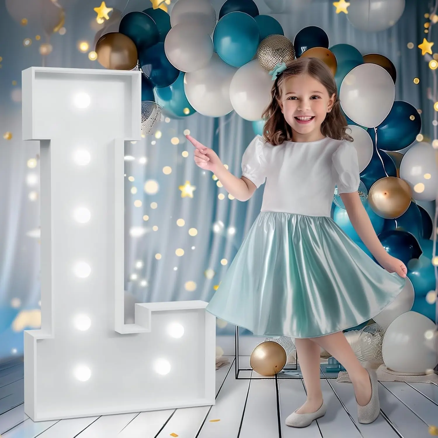 3 Feet Tall Cool White Light Up Letter L Large Marquee L for Birthday Anniversary Graduation Party Wedding Decoration LOVE Sign DIY Kits