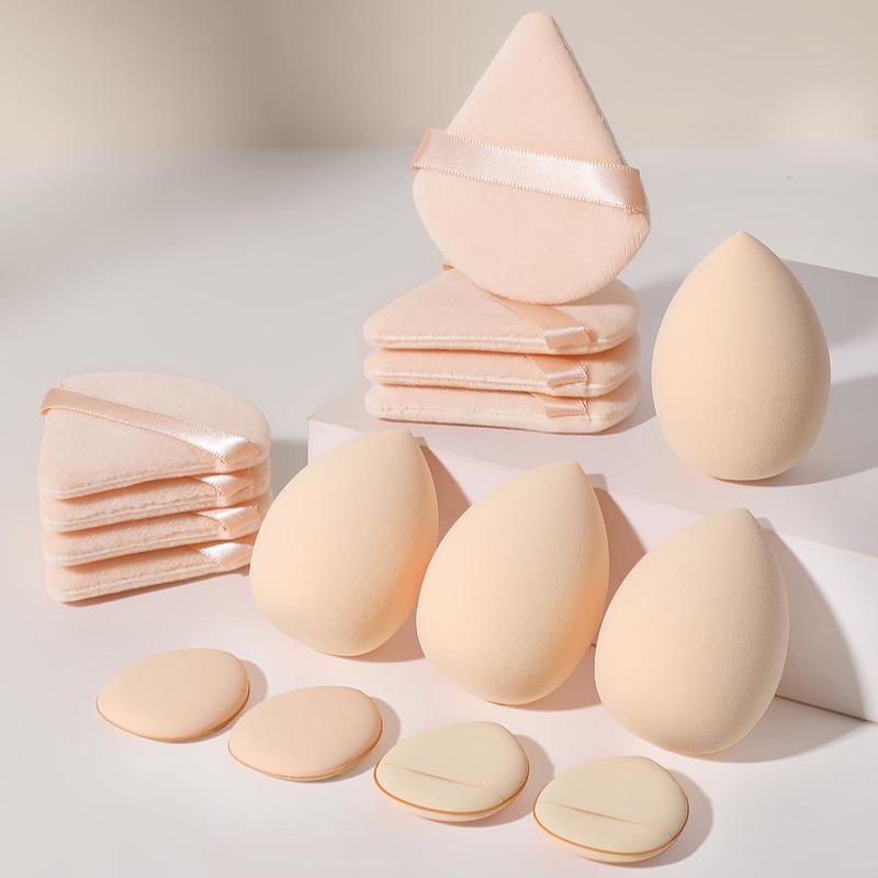 Makeup Sponge & Powder Puff Set, Soft Beauty Blender, Beauty Egg for Facial Makeup Blending & Detailing