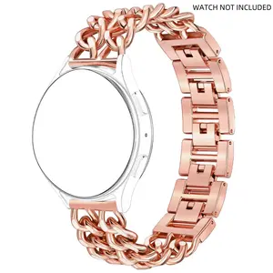 Stainless steel strap, Smart watch straps compatible with Samsung Galaxy 7/6/5/4/FE 44mm 40mm, Watch 6 Classic 47mm 43mm, Watch 5 Pro 45mm, Watch 4 Classic 46mm 42mm, 20mm metal strap, designer bracelet, jewelry bracelet, Smartwatch Accessories