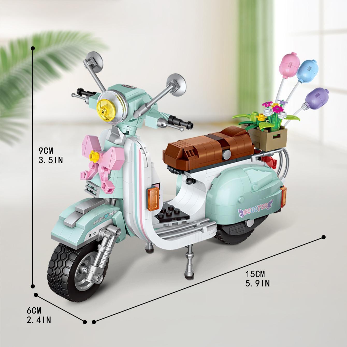 Miniature Motorcycle/Wedding Car Model STEM Building Blocks, 1  Set Mini Particle Blocks Building Toy, Creative Assembly Toy Gift, Wedding Car Model