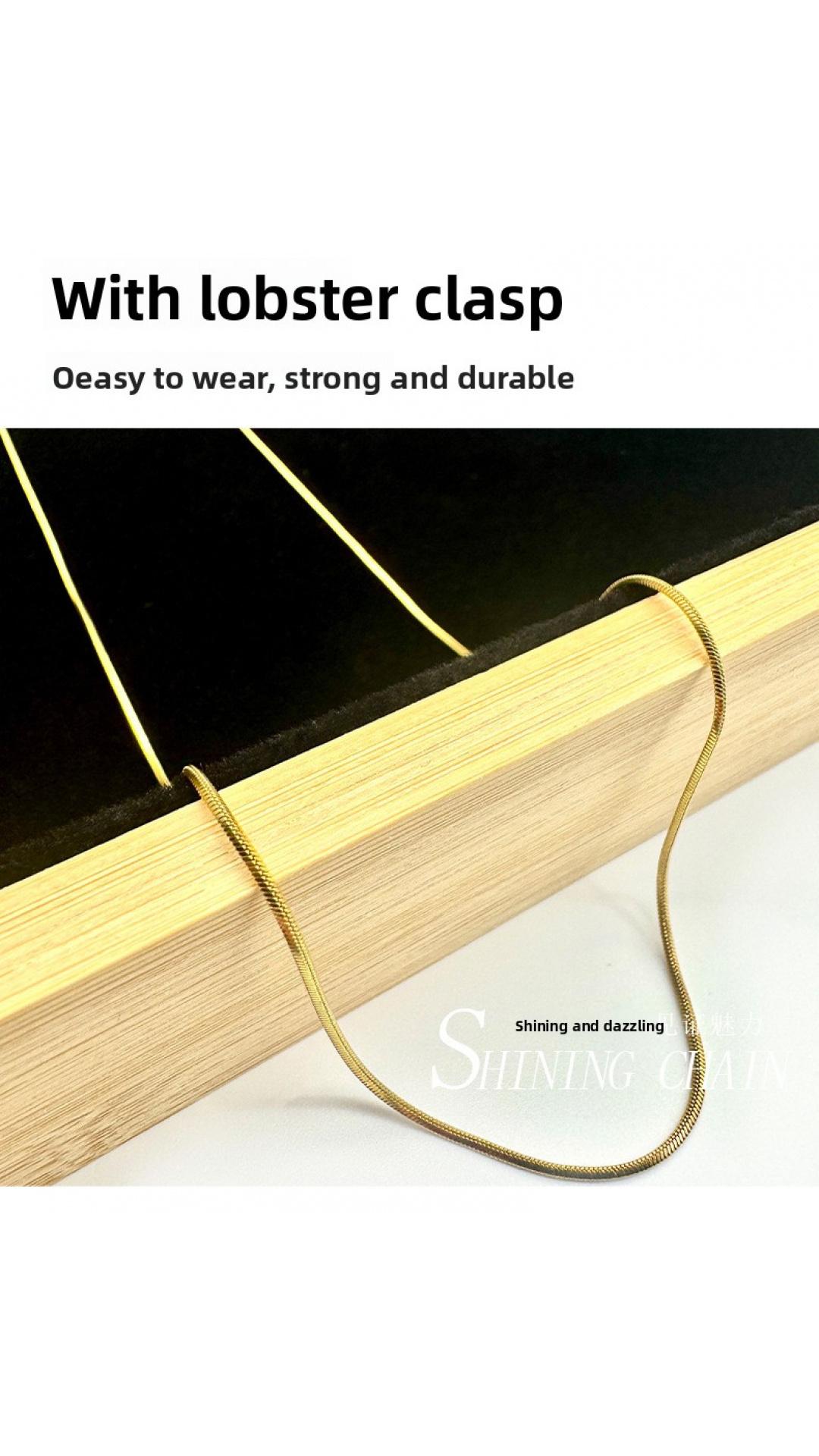 Trendy Snake Chain Necklace, Minimalist & Versatile for Daily, Party & Gift Giving