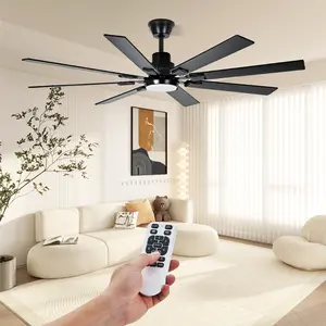 72 Inch Ceiling Fan with Light – 8 Plywood Blades – 6-Speed Quiet Reversible DC Motor – Dimmable 3CCT LED – Remote & App Control – For Living Room, Bedroom, Garage