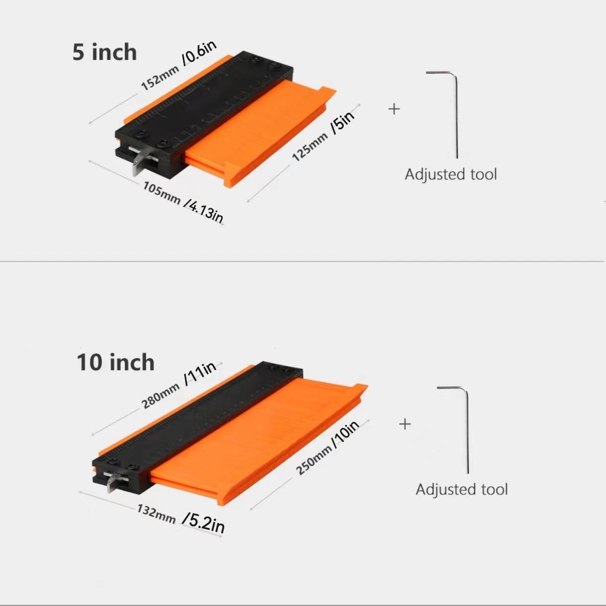 Contour Gauge, Adjustable Locking Contour Gauge, Hand Measuring Tool for Precisely Copying Irregular Shape, DIY Woodworking and Welding Projects Tool