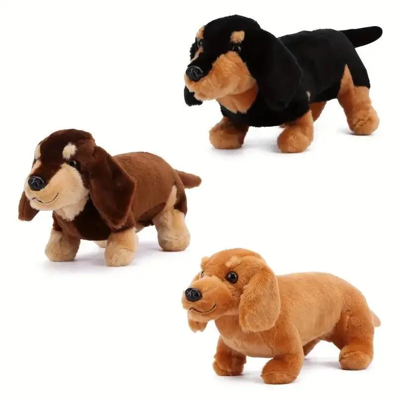 Black&Tan Coffee Dachshund Dog Plush Stuffed Animal Douglas Spats Simulate Verisimilitude Birthday Gift for Children