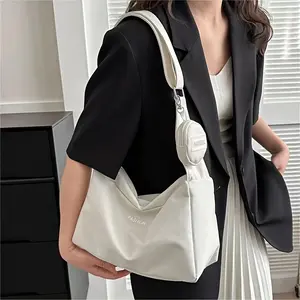 New Crossbody Bag Students Class Fashion Women'S Bag Ins Wind Day System of Large Capacity Pure Color Son Mother Shoulder Bag
