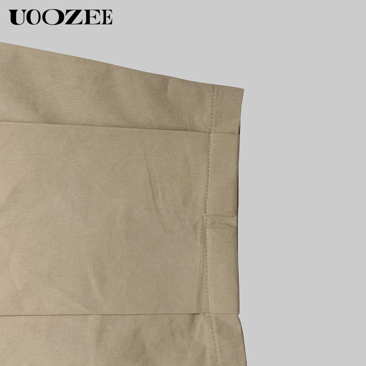 UOOZEE Women's Khaki Loose Multicolor Cropped&Long Trousers 100% Cotton Soft Summer&Autumn/Winter Comfortable Breathable Fabric Elastic Waistband Lantern Pants with Pockets Casual Style Bottoms Outfit Minimalist Spring Basic teacher outfits