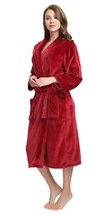 Womens Cotton Robe, Soft Kimono Spa Knit Long Bathrobe Lightweight Loungewear Womens Cotton Robe, Soft Kimono Spa Knit Long Bathrobe Lightweight Loungewear