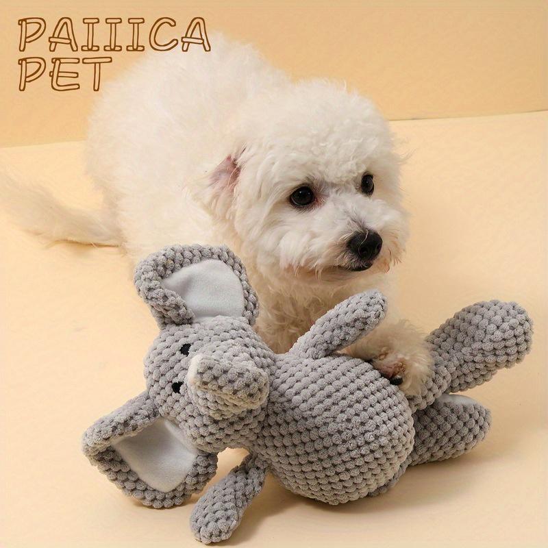 indestructible dog toy dog toys Baby Elephant Plushies Dolls Stuffed Plush Dog Chew Toy Durable Squeaky Pet Pick Up Interactive for Puppy Teething Best Birthday Gift