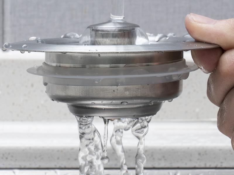 Upgraded 3 in 1 Kitchen Sink Drain Strainer - Stainless Steel Sink Stopper, Anti-Clogging Sink Food Catcher Basket,for US Standard 3 1/2 inch Drain (1)