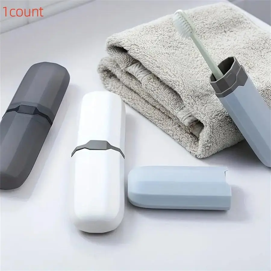 Multifunctional Portable Travel Toothbrush Storage Container, Light Gargle Cup, Toothpaste Holder, Ideal for Trip, Home, School, Business, Camping
