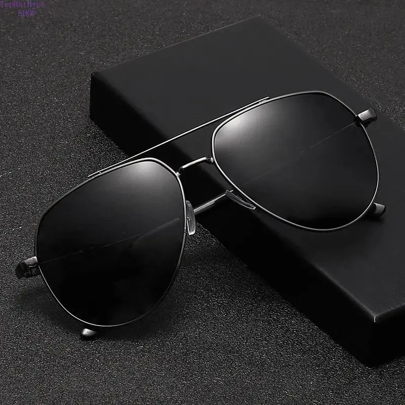 Aviator Look Full Rim Eyewear with Metal Double Bridge, Polarised Lens for Unisex High-End Outdoor Fashion, Nylon, Adults, Sunglasses For Women, Womens Sunglasses, Shades, Aviator Frames Sunglasses, Black Sunglass Aviators