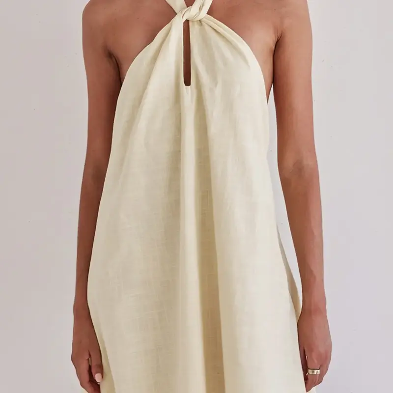 Women's Solid Color, Casual Sleeveless Basic Minimalist for Summer, Ladies Fashion Dress Clothes for Beach Holiday Vacation