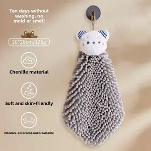 SleekHush 5PCS Hanging Cute Chenille Hand Towels - Thick, Soft Absorbent, Quick Drying, Durable, Odor Resistant - for Indoor Recreation (Sports & Outdoor Leisure Equipment), Quick Drying Towel