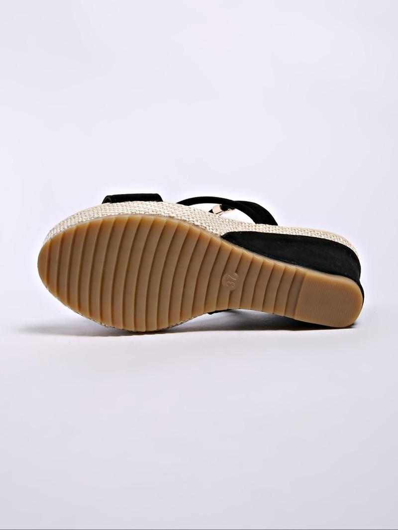 Women's Fashionable Ethnic Pattern Design Platform Wedge Sandals, Casual Comfortable Heeled Strap Sandals for Daily Wear, Trendy All-match Sandals for Women & Girls, Walking Shoes