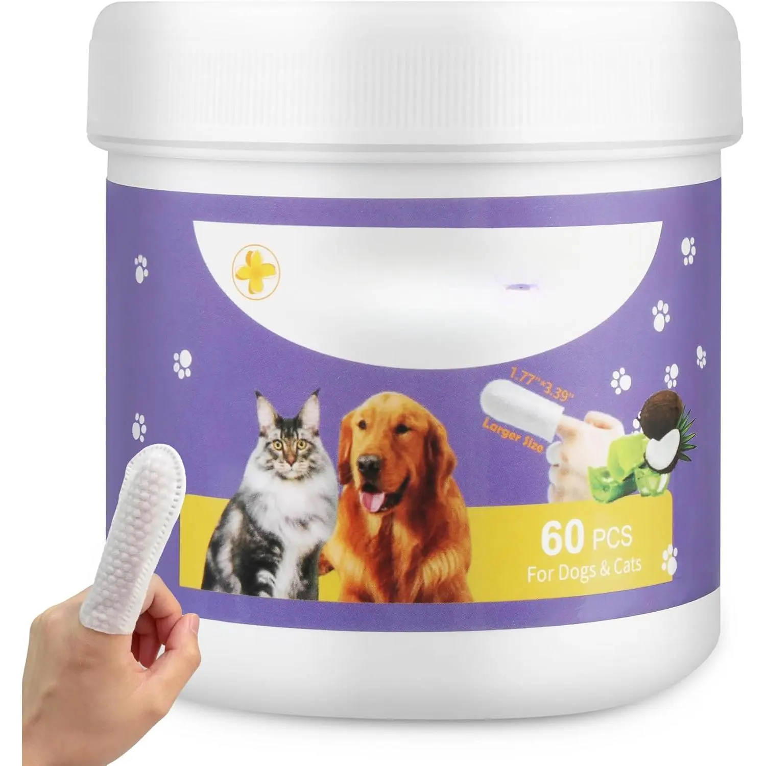 Dog Eye Wipes, 120 Count Cat Eyes Cleaning Wipes Gentle Pet Tear Stain Remover, Hypoallergenic Puppy Dogs Eye Wash Cleaner  Debris Discharge Mucus, Aloe Chamomile Pets Wipe Pads New model