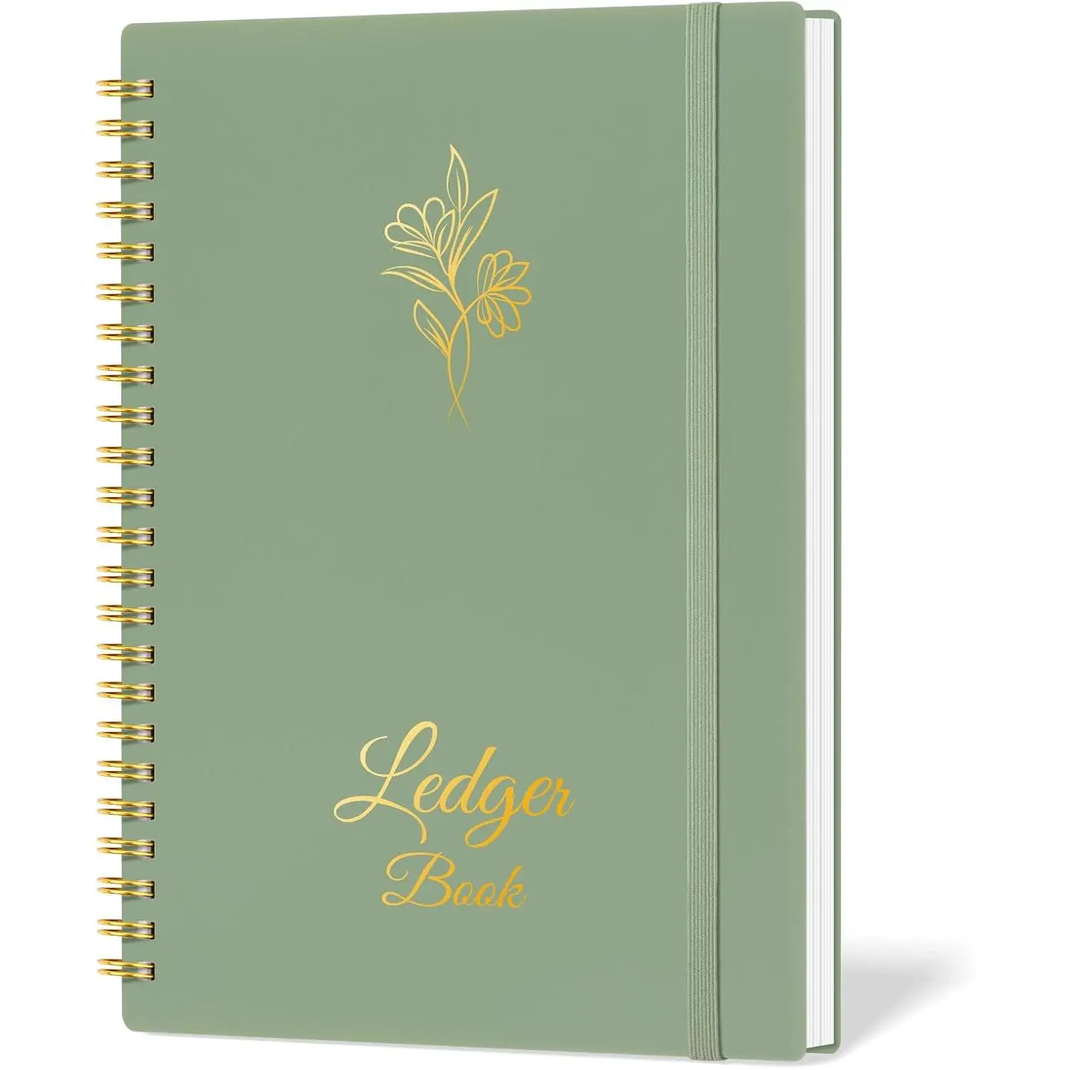 Accounting  Book for Small Business Bookkeeping & Personal Use, Expense  Notebook for Family Budget, Bookkeeping Record Book, Income and Expense Log Book - 8.4" x 6.1" (Green)
