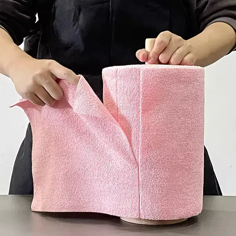 Reusable Microfiber Cleaning Wipes Roll, 20 Sheets Per Roll, Multi-Purpose Towel Alternative for Kitchen, Living Room & Bedroom Use