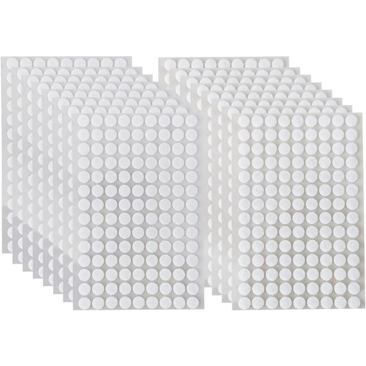 2016 count (1008 Pairs) 0.39in/10mm Diameter Hook and Loop Dots | Self Adhesive Dots, Hook and Loop Fastener, White Nylon Sticky Dots, Fastener Round Tapes for , Office and Classroom