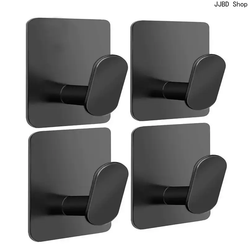 4PC PVC No-Drill Wall Hooks, Over-Door Hangers for Towels, Robes, Coats, Bathroom Home Use & Christmas Wreath Decor, Wall Mount Hook, Towel Rack, Bathroom Hardware, Over Door Towel Robe Coat Hanging Holders