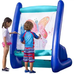 Inflatable Kids Art Easel, Outdoor & Indoor Paint Station, Creative Coloring, Drawing and Painting Art Easel for Kids and Toddlers, Ideal for Arts & Crafts Funfidget toys