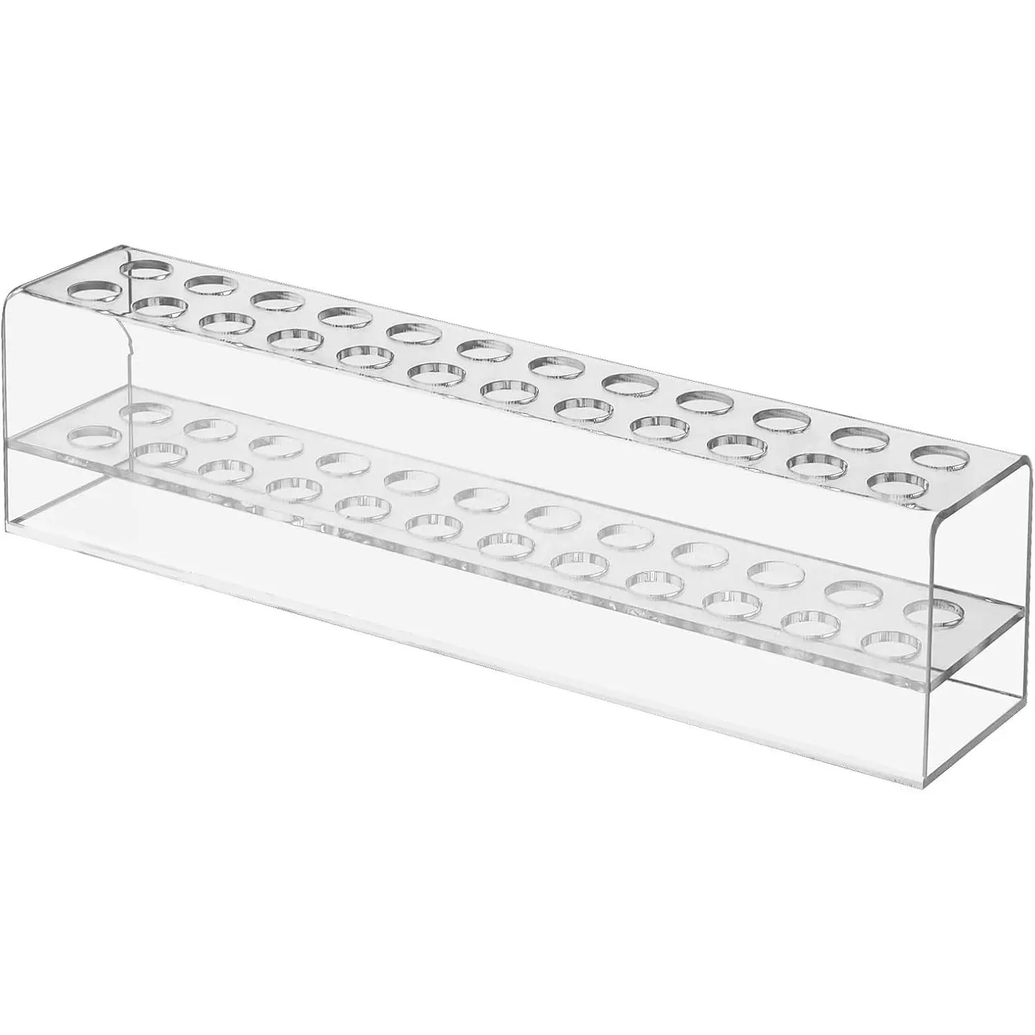 Pen Holder, 24-Slots Pen Stand Clear Pen Holder Pen Display Stand Eyebrow Pen Stand Art Brush Rack Makeup Brush Rack Organizer for  Office Desk School Supplies