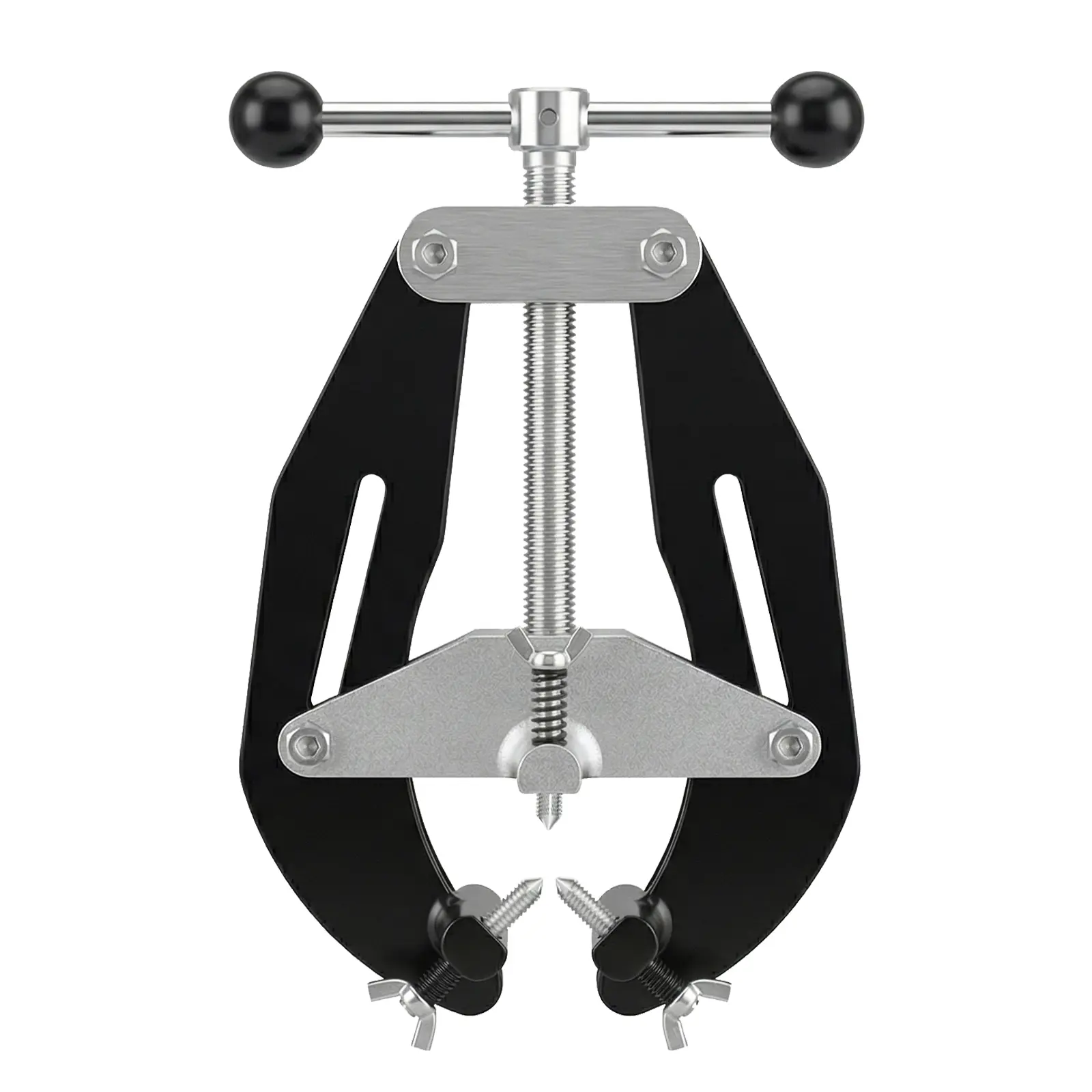 High Strength Heavy-Duty Pipe Clamp, Ultra Solid Steel Construction for Tubing, Hoses and Plumbing Projects, Quick Release T-Handle Fast Adjustment Design, Lightweight Industrial Pipe Fitting Accessory in Black Finish