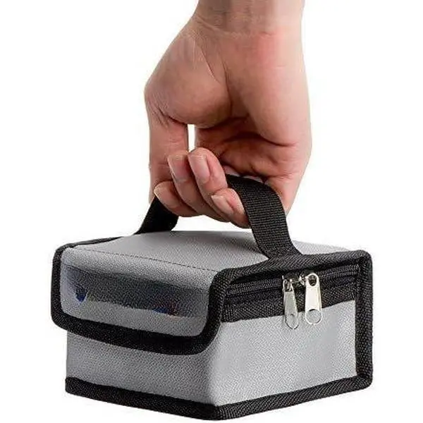 Lipo  Bag Fireproof, Lipo  Safe Bag for Storage &  Lipos - Mini Size (110x110x70 mm)