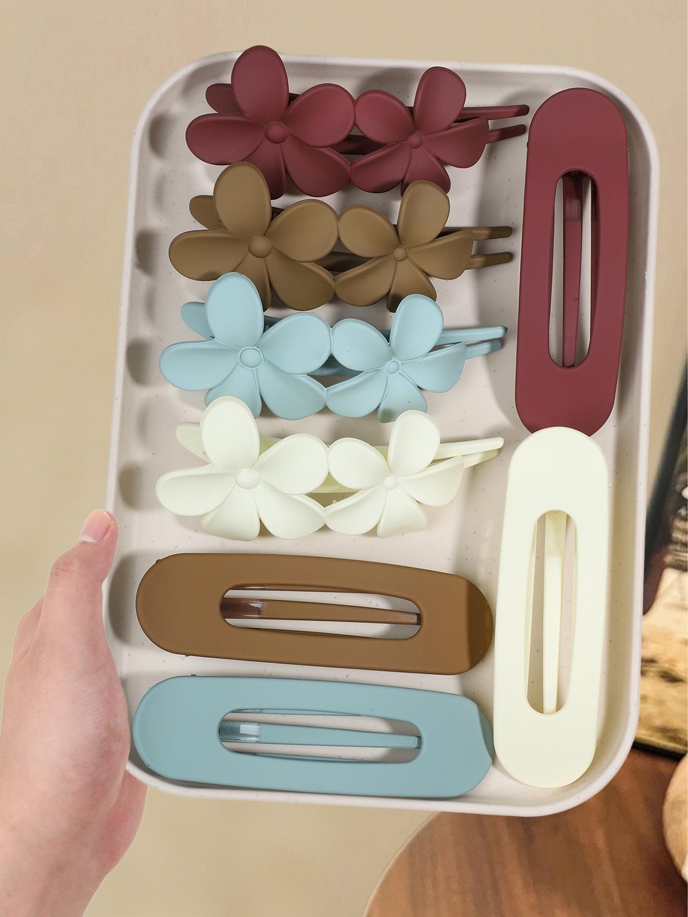 8pcs Matte Anti-Slip Large Hair Clips for Women, Suitable for Thick & Thin Hair, Daily Use Decorative Strong Hold All-Day Comfort, Hair Claws Set