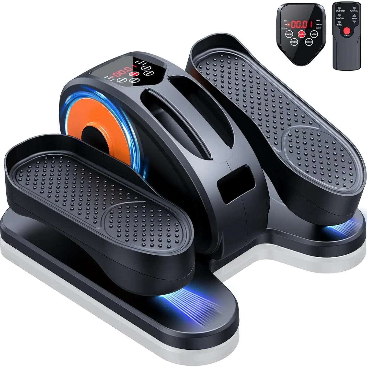 Under Desk Elliptical Machine, Electric Elliptical  Exerciser for Seniors Fully Assembled, Quiet & Portable Electric Seated Pedal Exerciser with Remote Control & 12 Adjustable Speeds