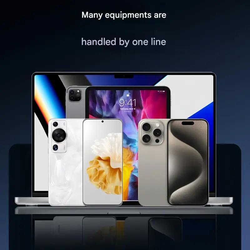 240w Invisible Holder Charger Cable with Stand, Super Fast Charging 2-in-1 Fast Charging Cord & Phone Stand for Gaming, Office, Car Travel, Compatible with iPhone Samsung Type-C charging cable Black