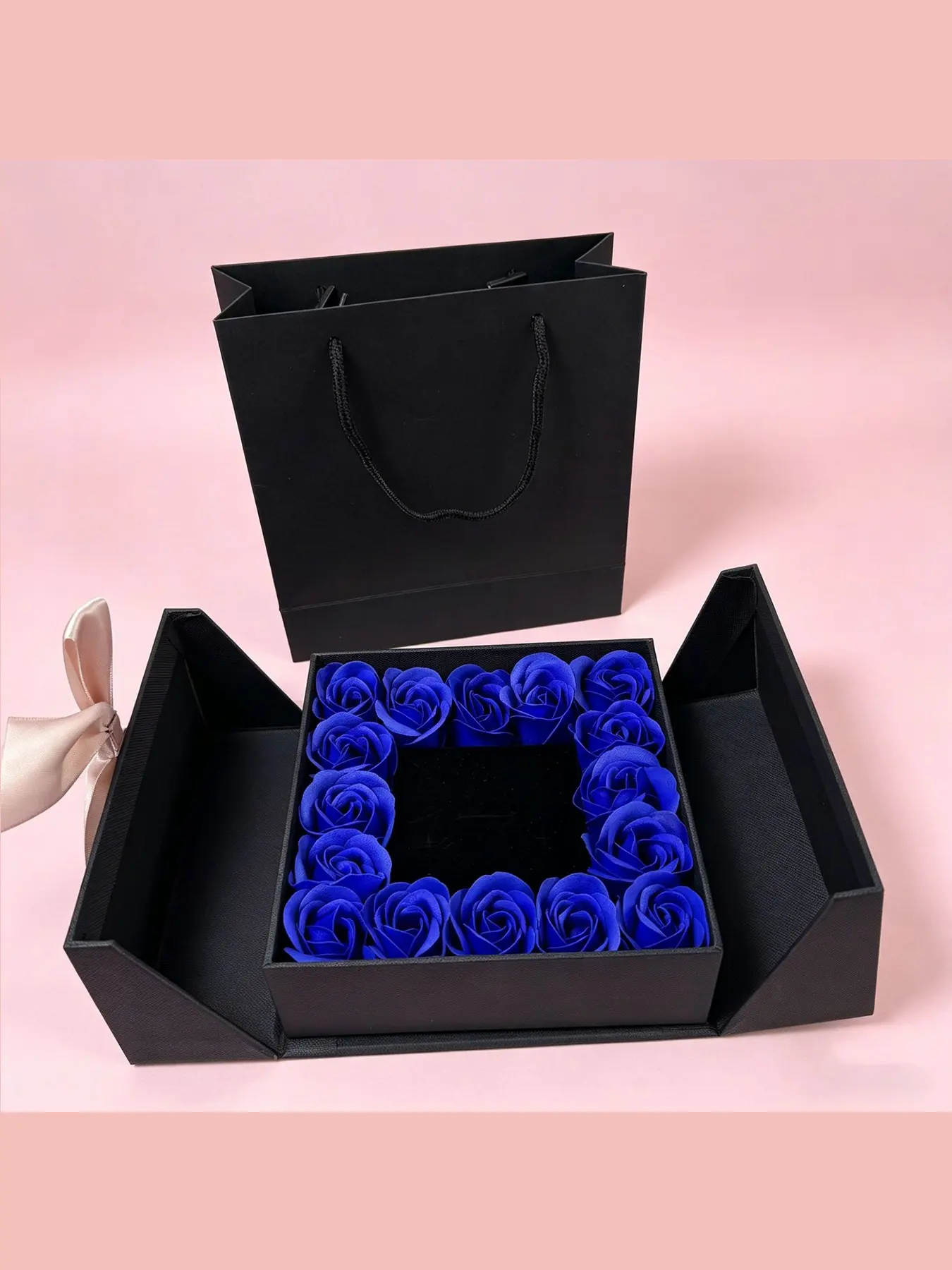 Rose Flower Jewelry Box, Dual Door Design, Paper Material, Perfect Gift for Mom/girlfriend, Ideal for Proposals, Mother's Day, Valentine's Day, Anniversaries, Box with Lid