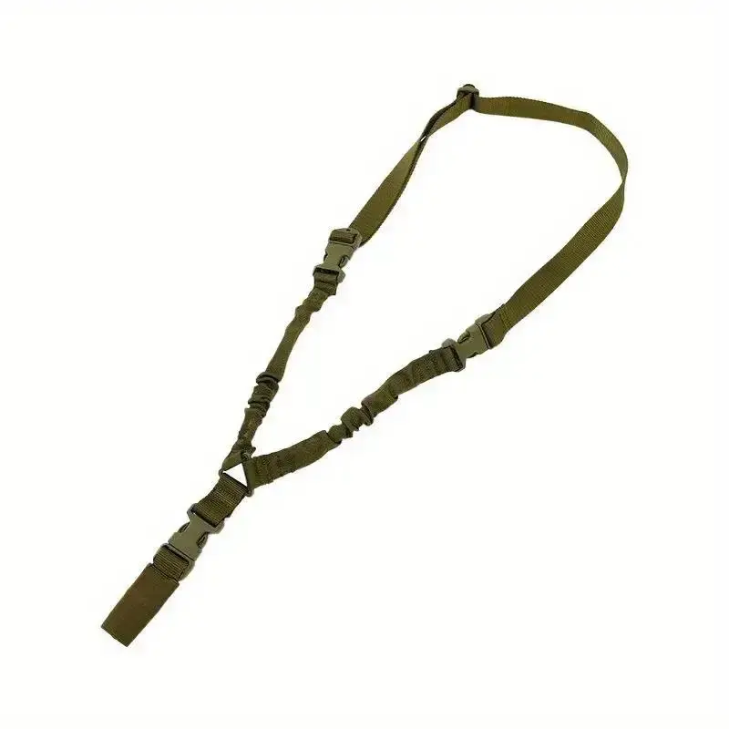 Tactical Rifle Harness Strap with Metal Buckle, Single Point Gun Carrier Shoulder Strap, Durable Bowstring Protector for Equipment