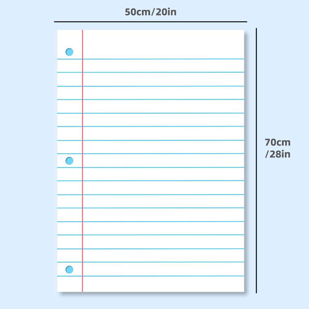 Classroom Large Laminated Dry Erase Poster Set, 2 Counts/set Grid and Lined Erasable Poster Set for Home and Office, Visual Learning Tools, School Teaching Supplies, Valentine's Day Gift