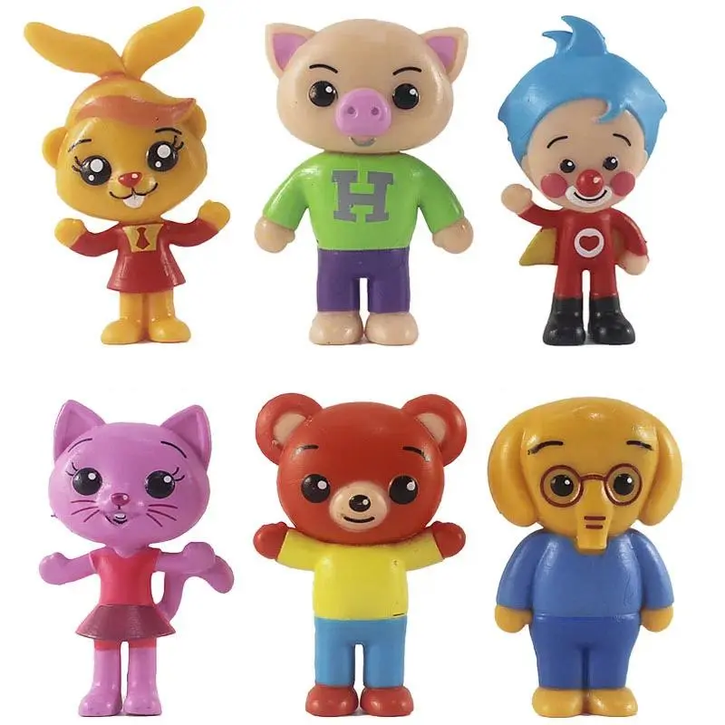 Hot 6pcs/set Cute Clown Anime Figure Toy PVC  Children Education Model Dolls Gift Desk Decorations Children Birthday Toy Gift