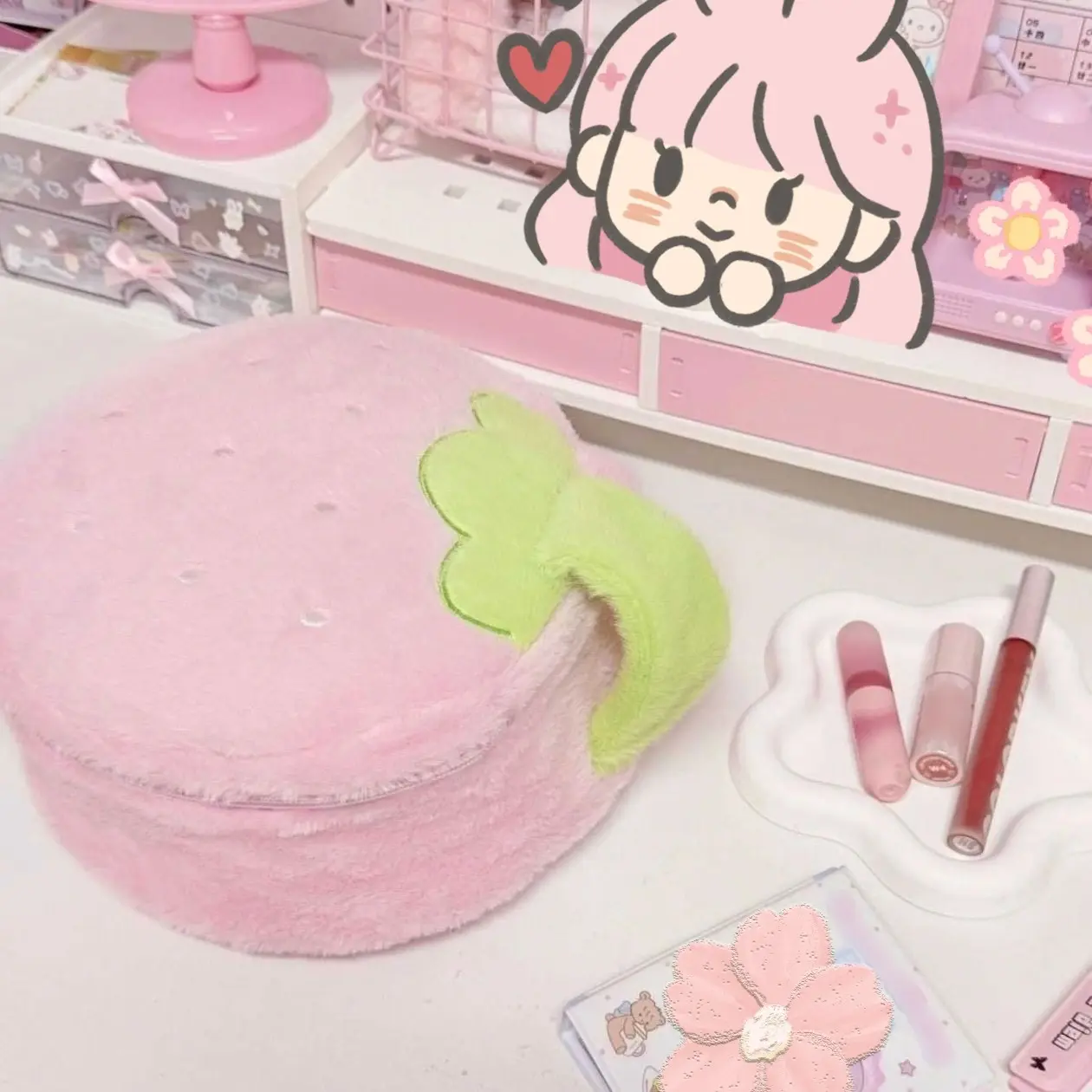 Bestselling Makeup Bag, Cute Plush Design, Strawberry Style, Travel-Friendly, Multi-Purpose Cosmetic Storage, Large Capacity Organization, Travel Cosmetic Bags