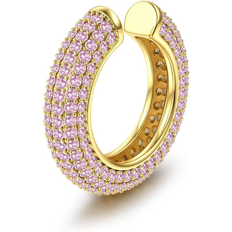 CASSIECA Ear Cuff for Women CZ Fake Helix Cartilage Earrings Fake Piercing Ear Cuff Earrings 14K Gold Clip Ear Cuff Silver Gold Sparkling Round Huggie Earrings Without Ear Piercing CASSIECA Ear Cuff for Women CZ Fake Helix Cartilage Earrings Fake Piercing Ear Cuff Earrings 14K Gold Clip Ear Cuff Silver Gold Sparkling Round Huggie Earrings Without Ear Piercing