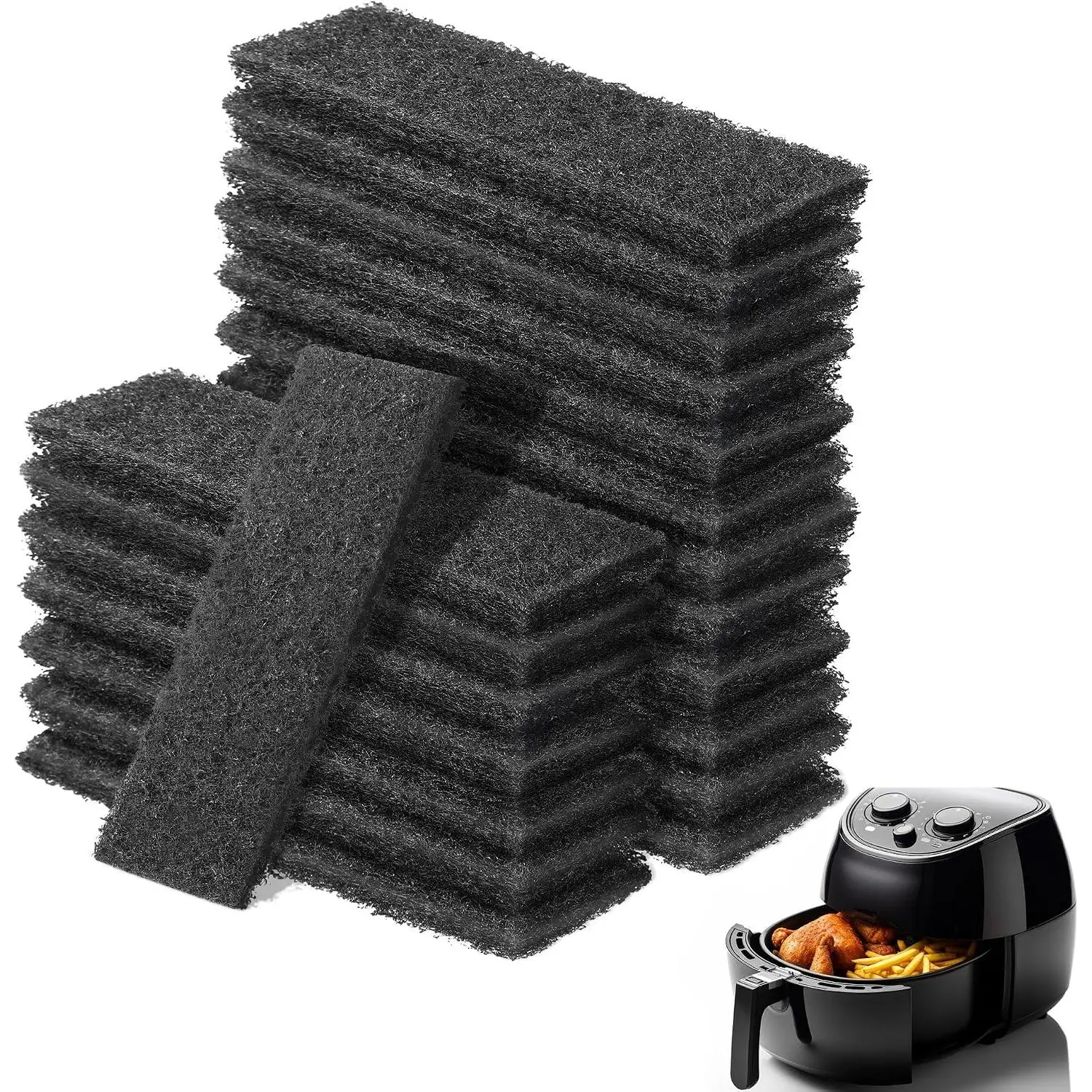 20 count Air Fryer Filter Compatible with /Vortex Plus 6 Quart Air Fryer, Charcoal and Oil Vapor  Filter for Odor Erase and Absorbing