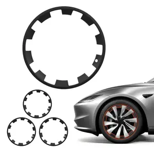 VEVOR Hubcaps Wheel Covers for 2025 Tesla Model Y, 20 Inch Set of 4 Wheel Rim Cover Hubcaps OEM Style Replacement, R20 Size Snap On Car Hub Caps, Premium Sturdy 10-Spoke ABS Tire Rim Caps, Matte Black