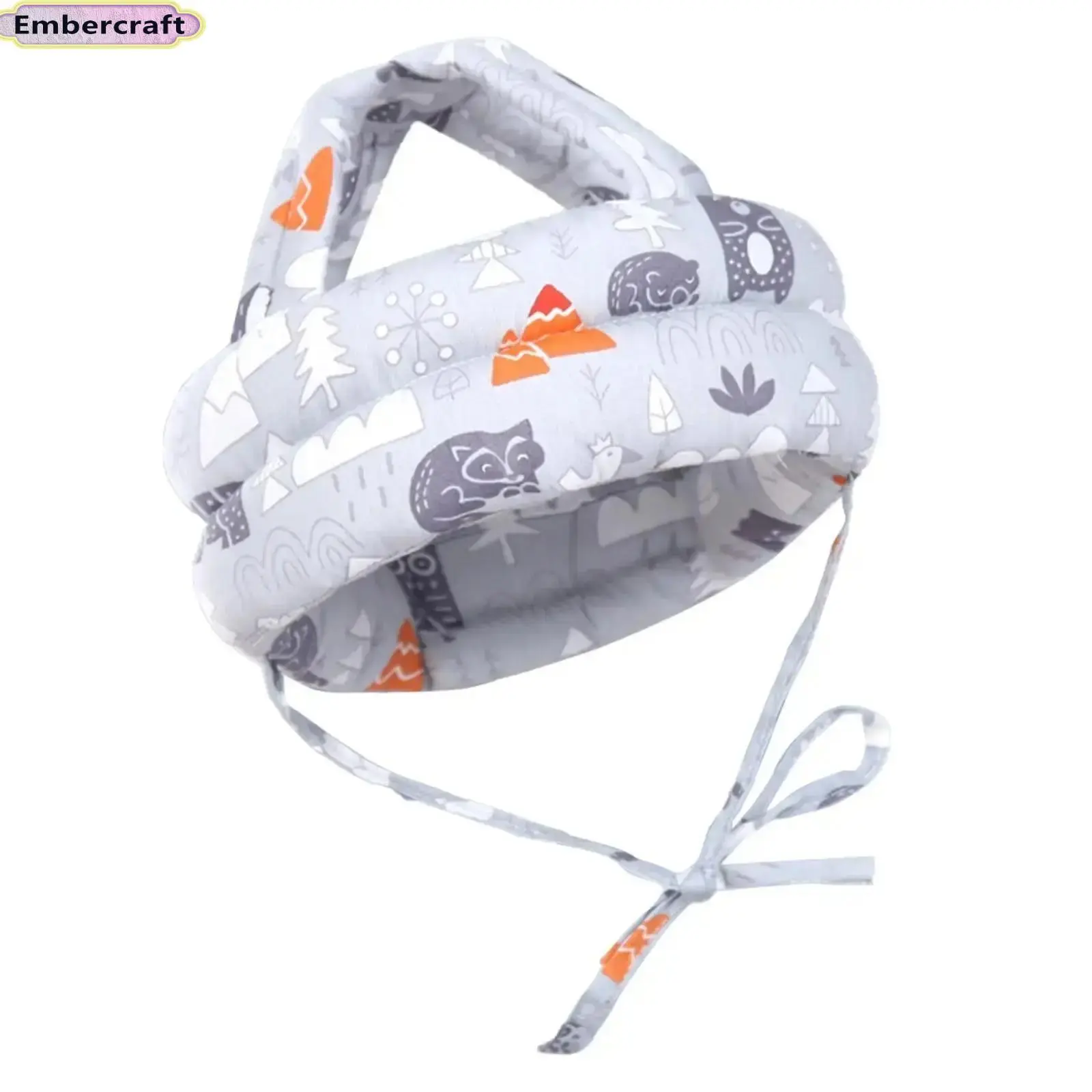 Baby Head Protector Safety Helmet for Toddlers, Lightweight Soft Cotton Baby Walking Helmet with Shock-Absorbing Foam, Adjustable Hook & Loop Closure, Head Protection for Crawling, First Steps, Indoor Play & Daily Safety, Fits 18-22 Inches