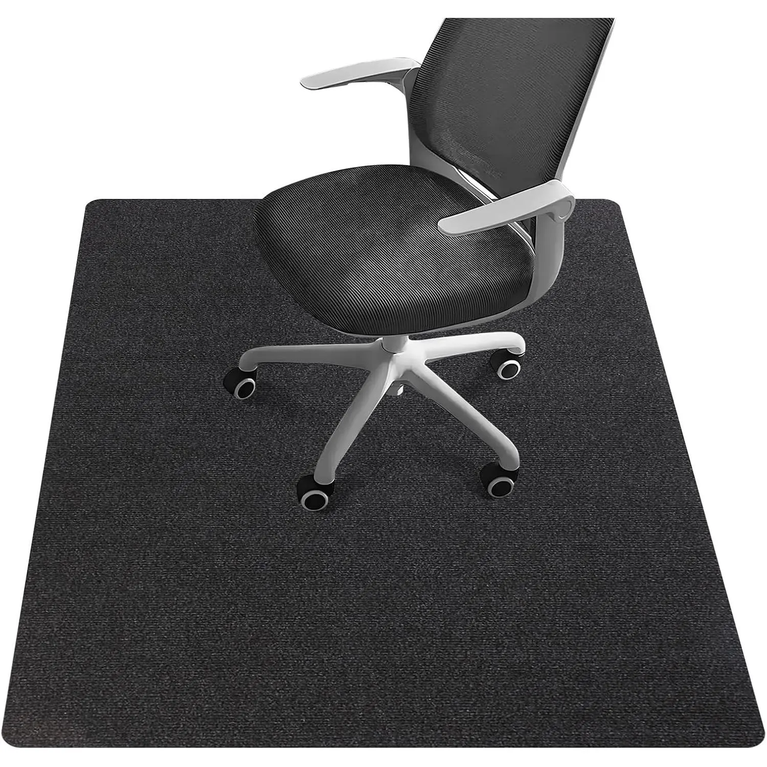 Office Chair Mat - for Hardwood Floors, Large Non-Slip Easy-Clean Floor Protection Blanket (Black, “48 x 36in”).