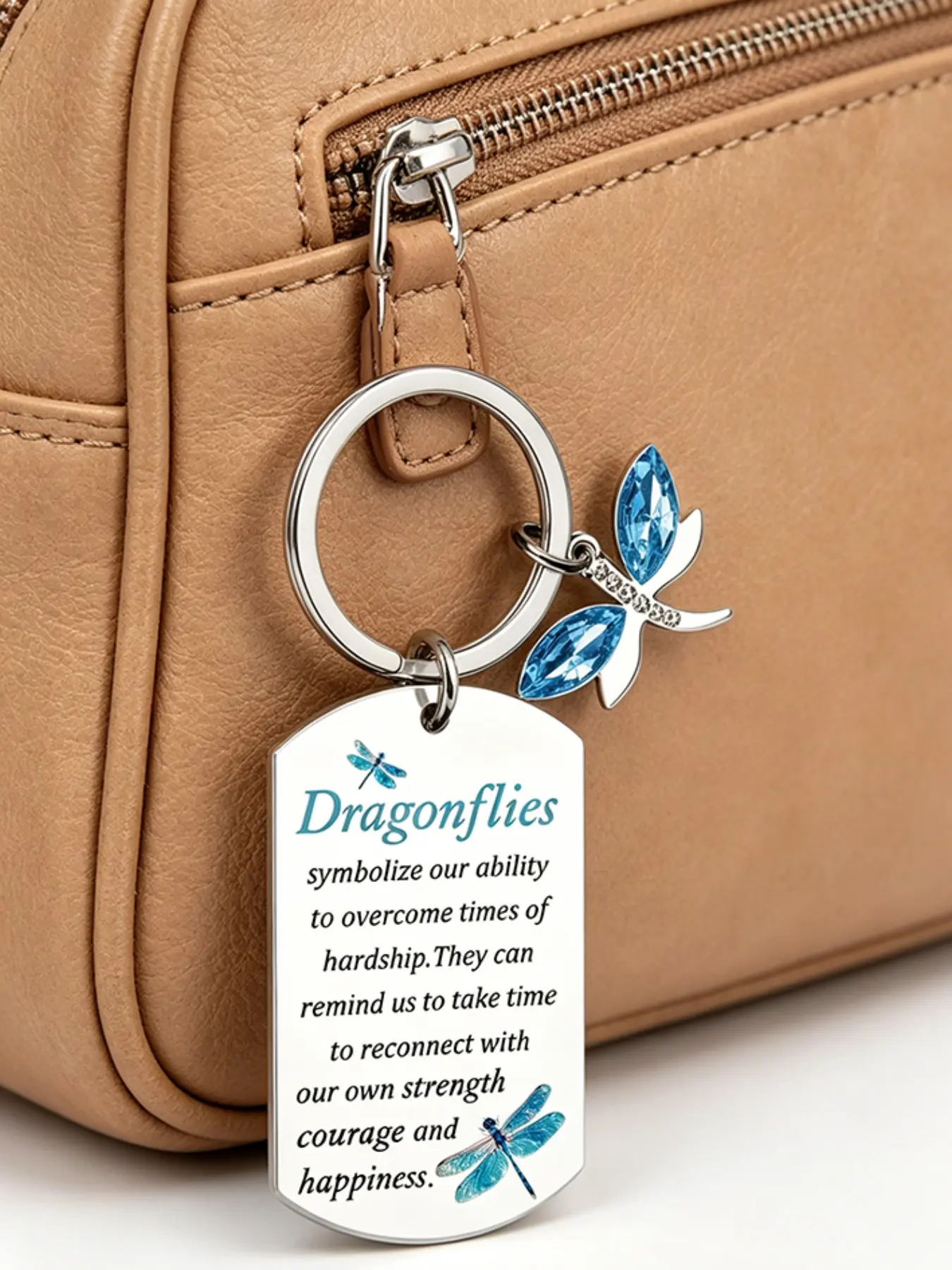 Dragonfly Gifts for Women, Inspirational Dragonfly Lover Gifts, Unique Encouragement Gift, Dragon Fly Jewelry, Birthday Graduation Cute Keychain